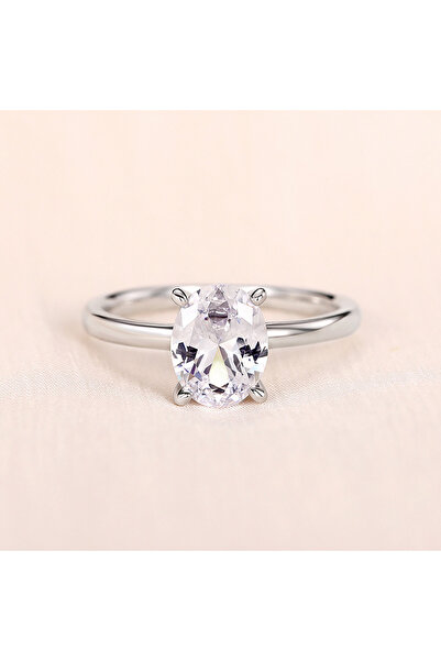 Choice 9 T0005 خواتم هويتان من الزركونيا المكعبة ذات القطع البيضاوي للنساء، ت...