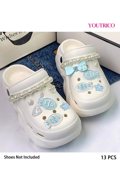 Youtrico Cute 3D Jibbitz Charms for Girls - Slipper Ornament Set