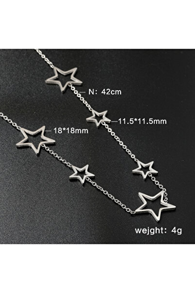 Choice فضي جديد من الفولاذ المقاوم للصدأ بتصميم عتيق مجوف مقاس خماسي أنيق