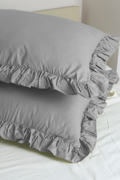 Magnolia 1 Adet Yastık Kılıfı %100 Pamuklu Fırfırlı 50x70cm | Nevresim Seti ve Nevresim Takımı İçin Uygundur