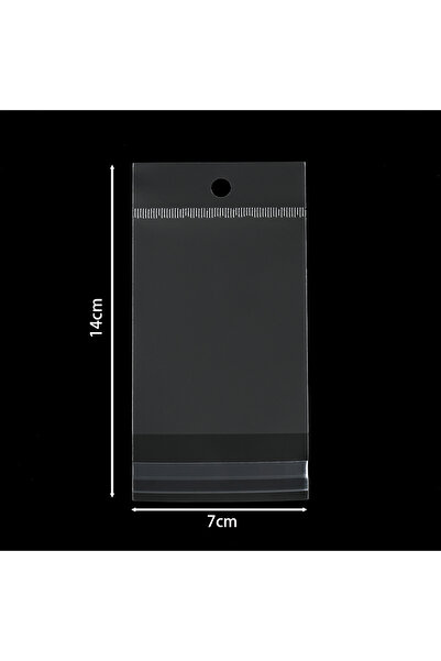 Choice 7x14 سم 100 قطعة أكياس بلاستيكية شفافة ذاتية اللصق معلقة أكياس OPP مخت...