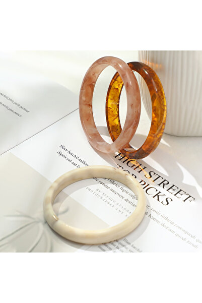 Choice KB294-7 3pcs New Vintage Resin Acrylic Bangle Set for Women Jewelry Korean Cuff Bangles Bracelets wi