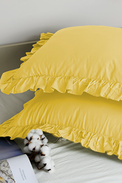 Magnolia 1 Piece Pillowcase 100% Cotton Ruffled 50X70Cm |   Suitable for Bedding Sets and Duvet Covers