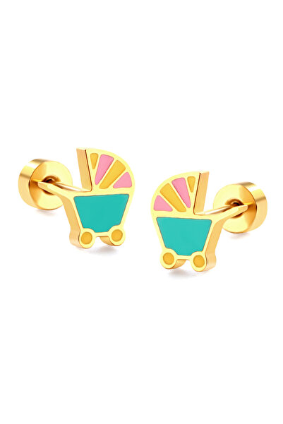 Choice 209G LUXUKISSKIDS Cute Surgical Studs Earrings For Woman/Girls Gifts Stainless Steel Camera Duck Air