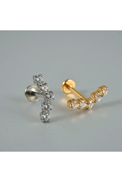 Choice أقراط من الفضة الإسترليني بتصميم 12 قطعة من الزركون G23 من التيتانيوم ...