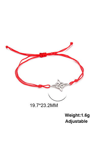 Choice سوار قابل للتعديل من الفولاذ المقاوم للصدأ الأحمر Skyrim مزود بعقدة سا...