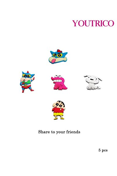 Youtrico 5pc Cartoon Character Jibbitz Charms for Crocs - Cute Slipper Ornament