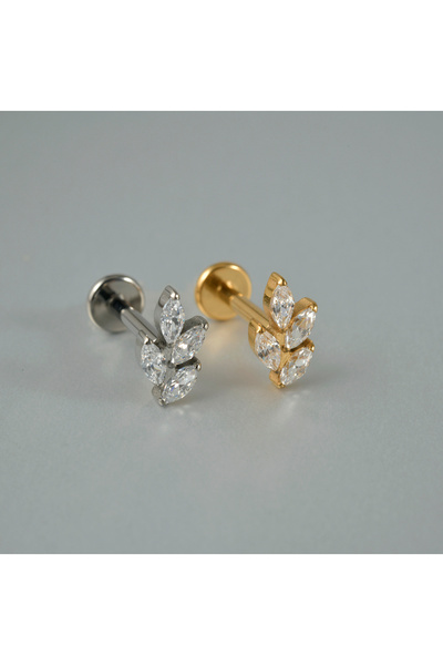 Choice أقراط من الفضة الإسترليني عيار 9 قيراط من الزركون G23 مصنوعة من التيتا...