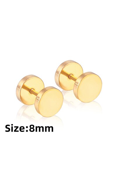 Choice 04108G twist pack LUXUKISSKIDS Roman Numerals Men's Earrings Gothic Black Studs Steel Korean Fashion