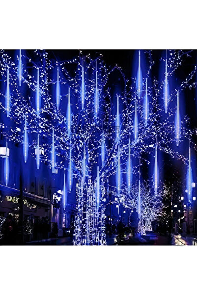 Issa Christmas LED Meteor Shower Light Installation, 8 Tubes 50cm, Cool White