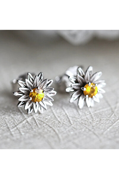 Choice أقراط أذن هويتان E3235 على شكل زهرة أنيقة باللون الأبيض/الذهبي، إكسسوا...