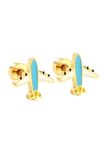 Choice 208G LUXUKISSKIDS Cute Surgical Studs Earrings For Woman/Girls Gifts Stainless Steel Camera Duck Air