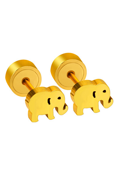 Choice Gold LUXUSTEEL Earrings Gold Color Cute Jewelry Animals Elephant Baby Girl Stud Earring Party Stainl