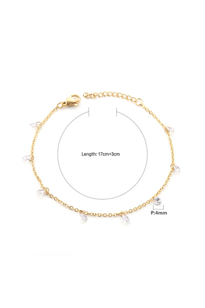 Choice 300G LUXUSTEEL Colorful Crystal Charm 316L Stainless Steel Bracelets F...