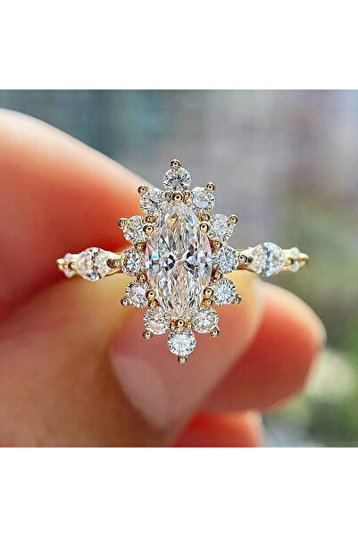 Choice ١٠ خواتم من الزركونيا المكعبة بلون الذهب اللامع من هويتان F1545، خواتم...