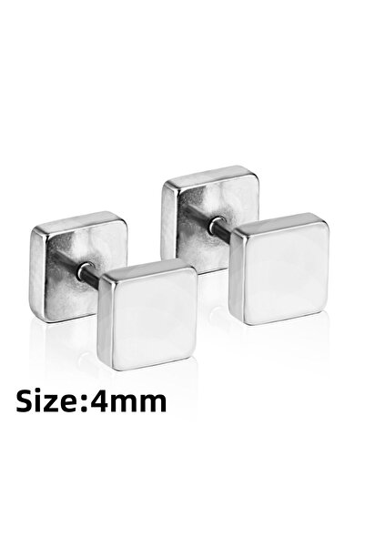 Choice 04204S twist pack LUXUKISSKIDS Roman Numerals Men's Earrings Gothic Black Studs Steel Korean Fashion