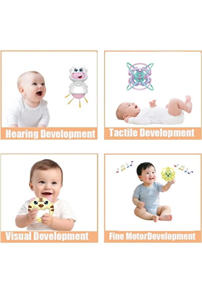 Generic 14-piece baby rattle toy set, baby rattle teether, newborn gift, suitable for both boys and girls