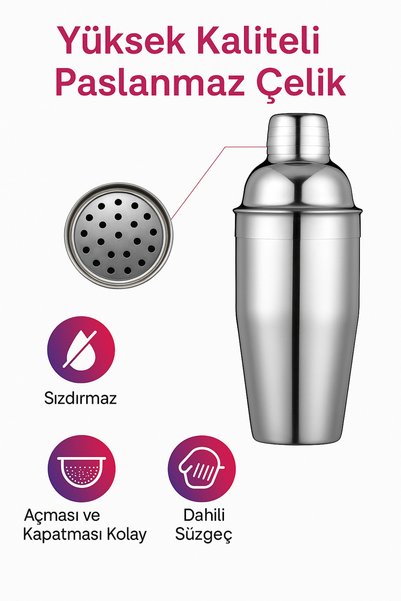 Vivien Home Shaker Stainless Steel 350 ml (Shkr- 350)