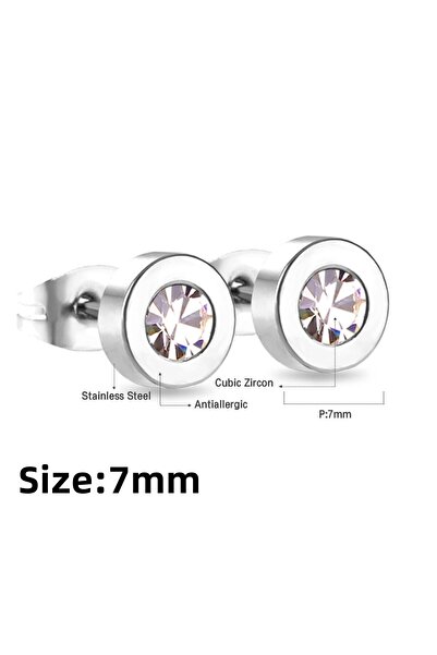 Choice 0937AS LUXUKISSKIDS Roman Numerals Men's Earrings Gothic Black Studs Steel Korean Fashion For Women