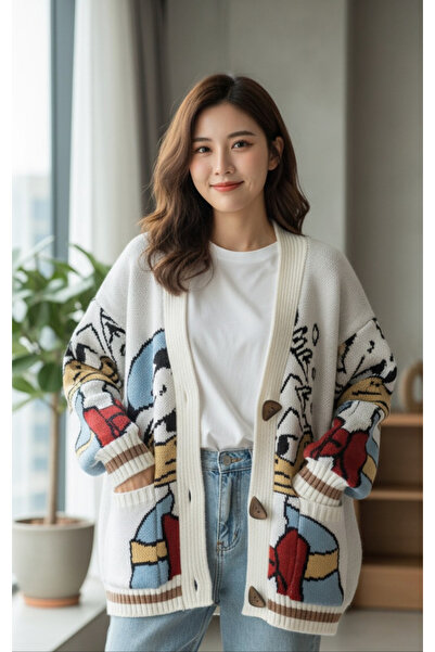 Köstebek Daffy Duck Oversized Cardigan