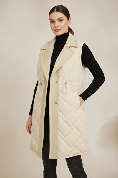 Safgiyim44 Premium Cashmere Detailed Vest Cream