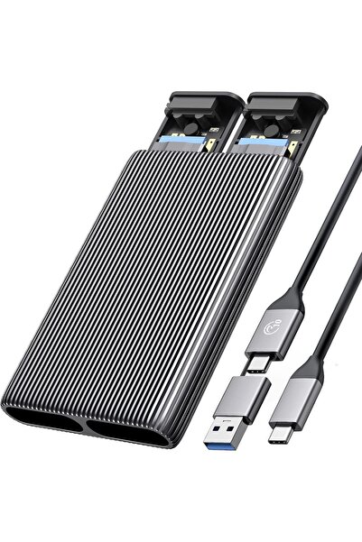 Orico Dual M.2 NVMe SSD Aluminum USB 3.2 Gen2 10Gbps Type-C Docking Station (2230/2242/2260/2280, To