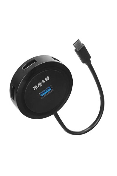 S-LINK Sw-U340 4 Port USB 3.0 Gray Type-C Hub