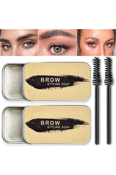 Beauty Glazed مجموعة صابون الحواجب - جل حواجب رباعي الأبعاد، مقاوم للماء ويدو...