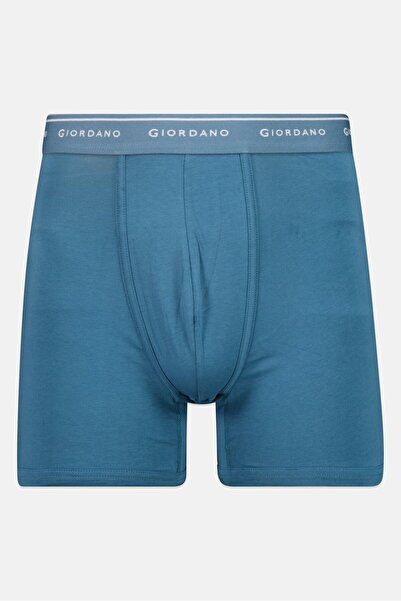 Giordano Men 2 Pieces Brand Logo Boxer Brief, Blue/Navy