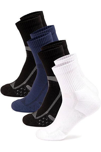 OEM Șosete sport termice unisex, set de 4 perechi, 2 negre, 1 albastră, 1 alb...
