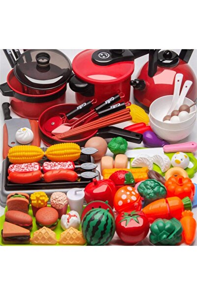 COOYA 73Pcs Play Kitchen Accessories Toy, Toddler Kitchen Toy Set, Fake Food Cooking Toys, Cooking Toys Ki