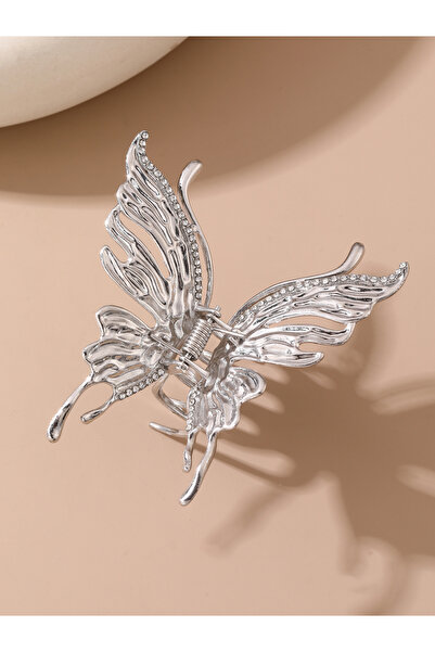 Take Two By Styli Silver Butterfly Claw Clip