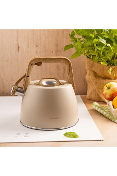 Klausberg Whistling kettle KB 7917, 2.5 l, Heat-insulated handle, Induction, Beige