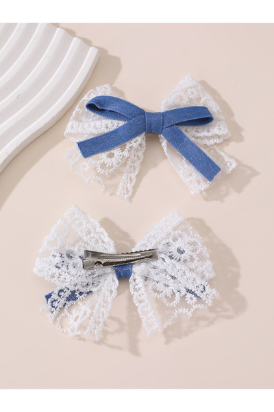 Take Two By Styli Set of 2 - Lace Bow Hair Clip