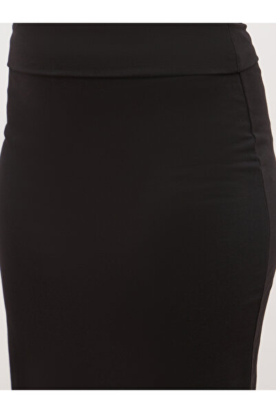 Styli Plain Bodycon Skirt with Wide Waistband