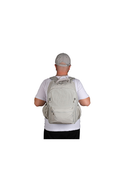 Bagacar 1094 Waterproof Imported Crinkle Fabric School and Daily Backpack with Laptop Compartment Agri̇