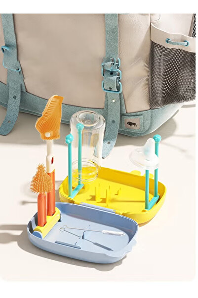 Generic Baby bottle brush 6-piece set, portable cleaning brush, baby pacifier cup straw cleaning brush