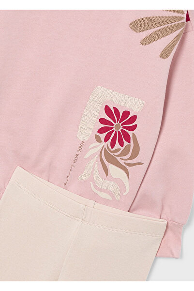 MAYORAL 4726-53 Girl's Ecru-Pink Tights Suit