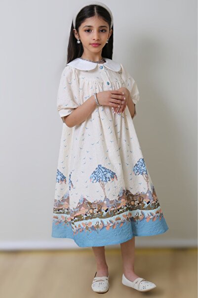 Generic Girls' dress in scenic colors