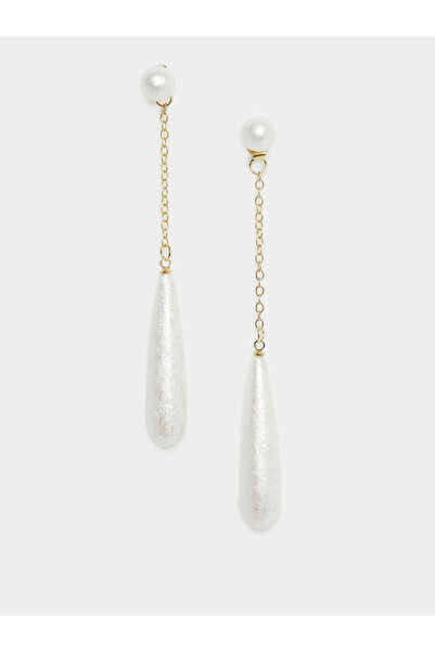 Styli Faux Pearl Drop Jacket Earrings
