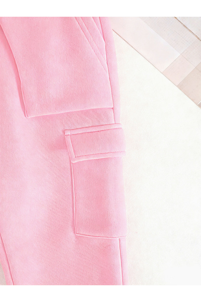 Take Two By Styli Pink Solid Cargo Joggers with Pockets