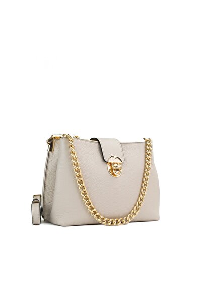 Posete Fagaras Poseta Piele Mini Noelle - BEJ, 4 Compartimente, 1 buzunar, 1 ...