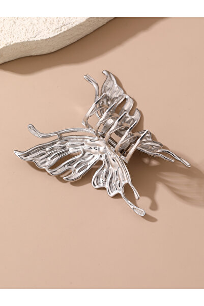 Take Two By Styli Silver Butterfly Claw Clip