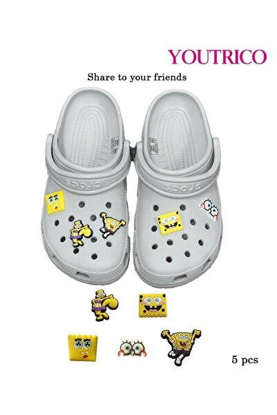 Youtrico 5 Pieces Cartoon Character Shoe Buckle - Cute Slipper Ornament