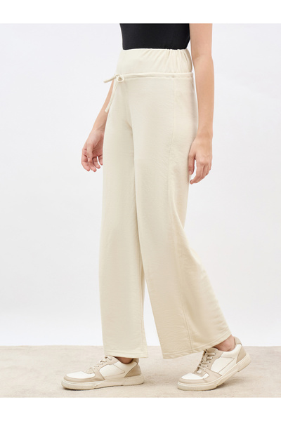 Styli Wide Waistband Joggers with Drawstring
