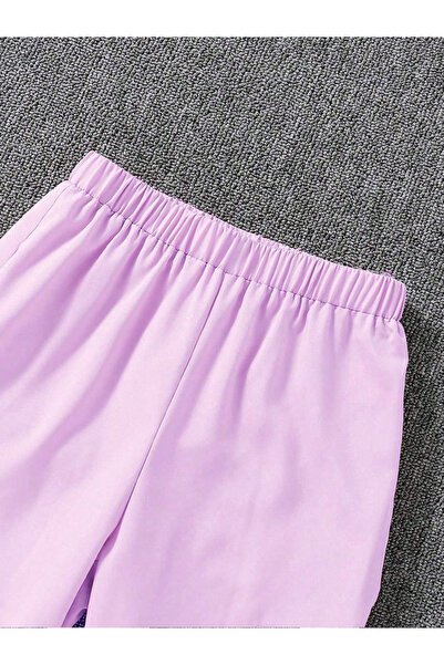 Take Two By Styli Teens Purple Solid Cargo Joggers