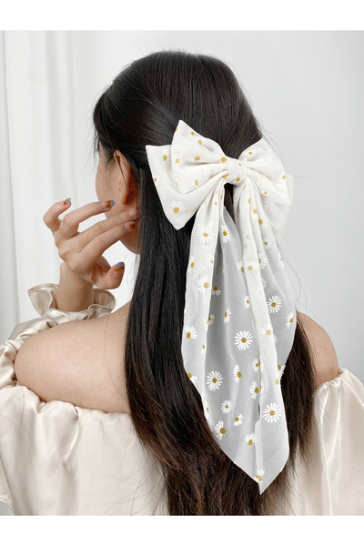 Take Two By Styli Floral Printed Bow Hair Clip