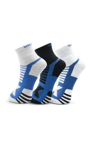 White Leaf 3 Pairs Ankle Socks - Soft Cotton Terry, Cushioned, Moisture-Wicki...
