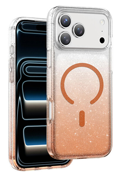 m.tk moveteck iPhone 17 Pro Max Compatible Magsafe Enabled Color Changing Glittery Sparkling Transparent Lillian Cover