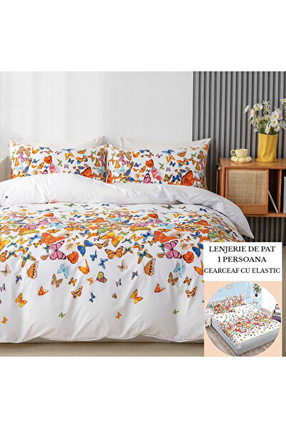 Patul Single Duvet Cover Set , Sulfur, Satin Cotton , Stretchy sheet 140x200,...